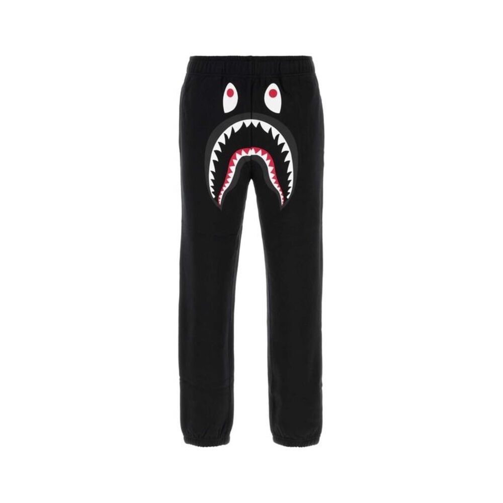 Bape Men Black Cotton Shark Joggers